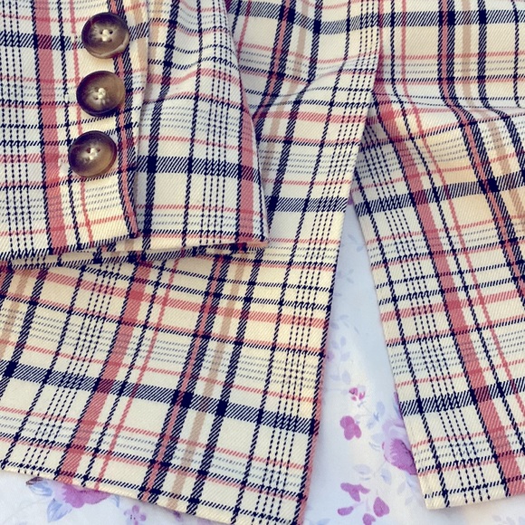 TOPSHOP Check Suit Blazer Size 4 - Picture 11 of 13
